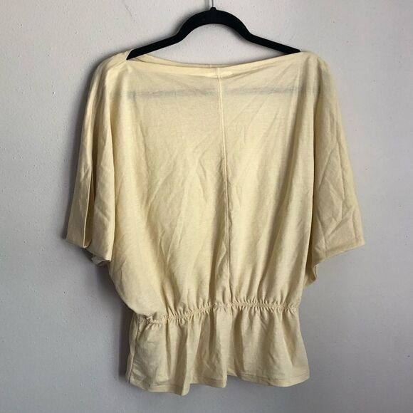2/$30 Prologue Dolman SS Blouse yellow cream - Picture 6 of 6